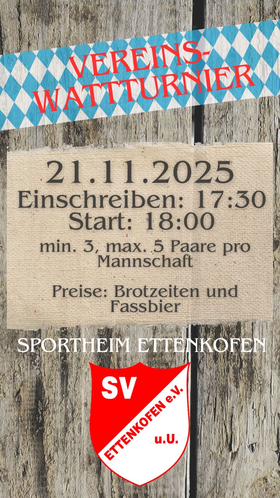 Mehr über den Artikel erfahren Vereinswattturnier